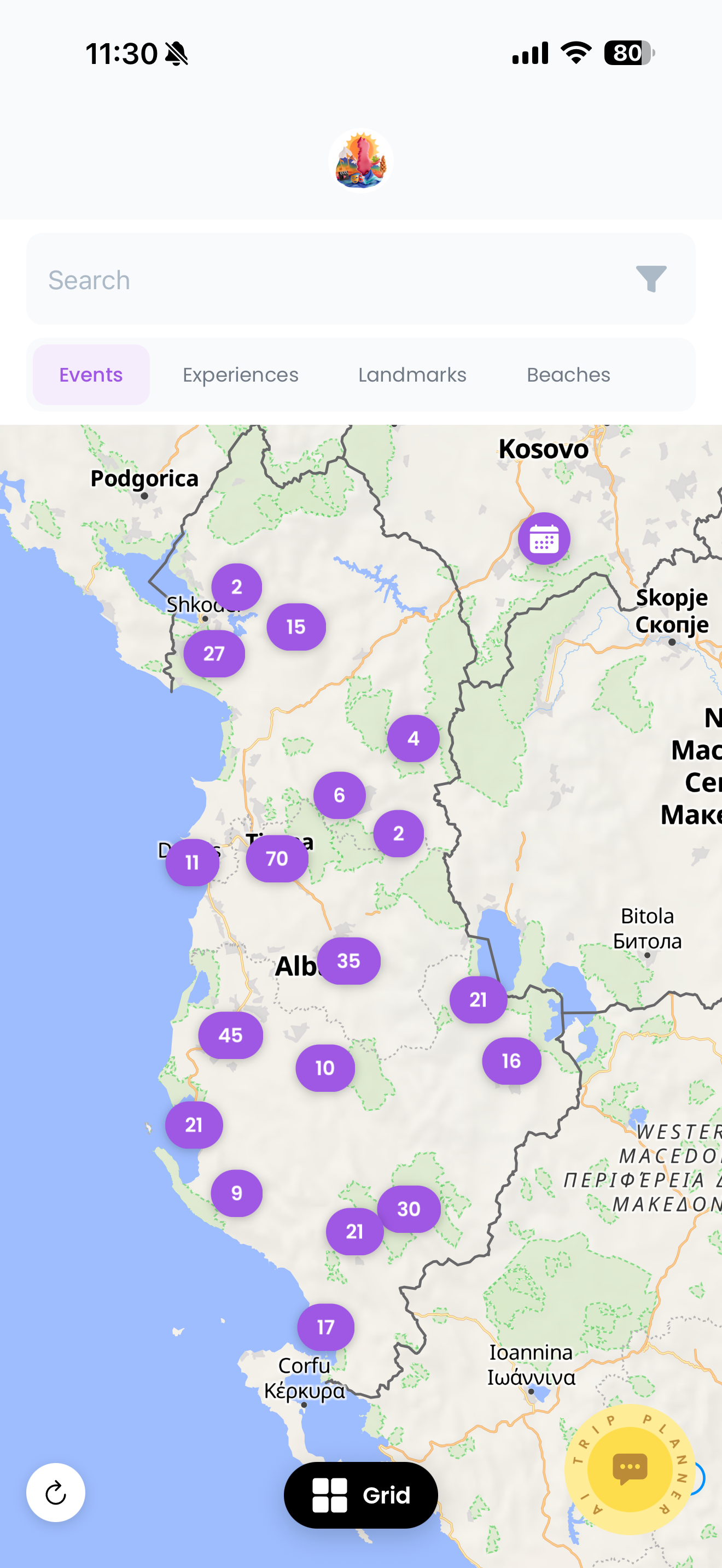 Map view